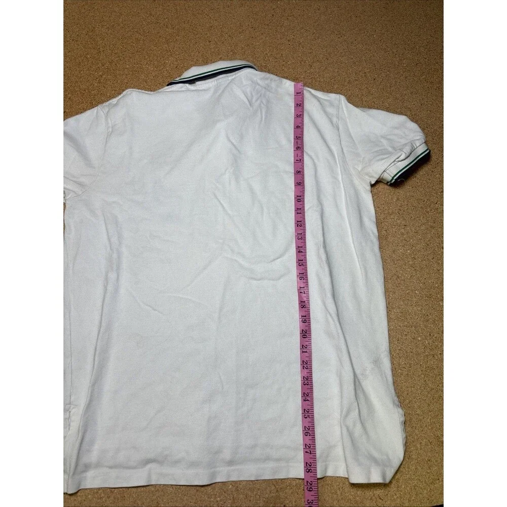VINTAGE Polo Ralph Lauren Men's Embroidered RL-YC White Polo Shirt XL G2